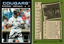 Kristian Robinson 2020 Heritage Minor League Baseball Card 116  Cougars