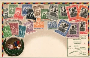 Alte philatelistische AK Vintage Briefmarken aus Barbados (1145) - Bild 1 von 2