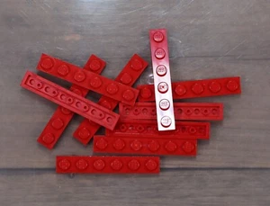 LEGO 3666 Bright Red Plate 1x6 Qty 10 - Picture 1 of 1
