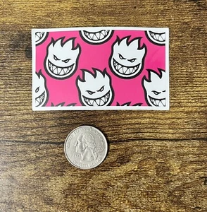 Glossy Spitfire Pink Background Skateboard Laptop Guitar Phone Stickers - Picture 1 of 6