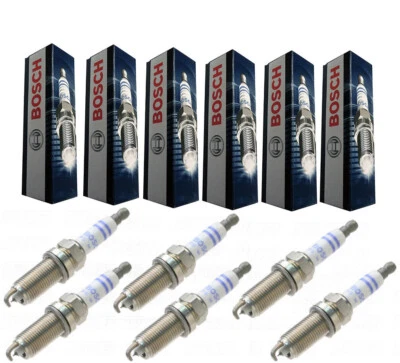 6X Spark Plugs Platinum FR7NPP332 For BMW X3 X5 E60 E83 E85 E90 N51 N52 BOSCH - Image 1 of 4