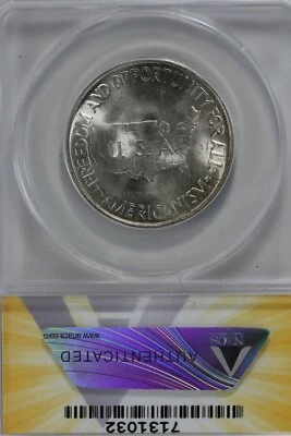 1954  .50   ANACS  MS 64  WASHINGTON-CARVER    Classic Silver Commemorative   - Image 1 of 2