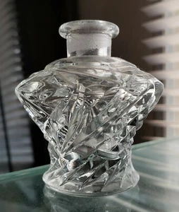 Antigua botella de perfume vintage de vidrio prensado Irice Imperial ornamentada Art Deco  - Imagen 1 de 11