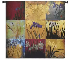 Iris Nine Patch Tapestry Wall Hanging by Don Li-Leger, Woven in North America - Picture 1 of 1