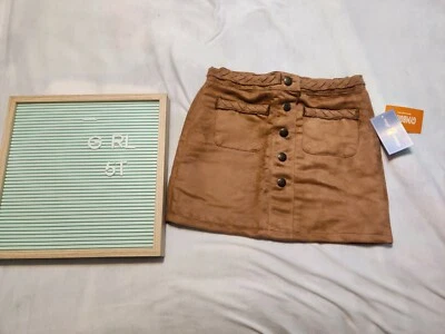 5T NUEVO CON ETIQUETAS Gymboree Niño Pequeño Tostado Imitación Gamuza Falda Cielos Occidentales Foto 1 de 4