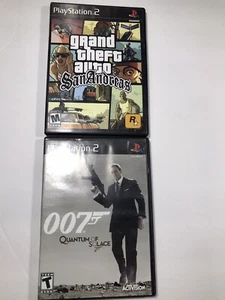 Lot Of 2 Playstation 2 Game 007 Quantum Of Solace & Grand Theft Auto San Andreas - Picture 1 of 7