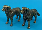 Lot/2 — 1.8"  Chinese Fengshui Bronze Lovable 12 Zodiac Dogs Wealth Statue