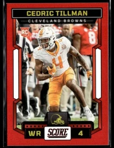 2023 Score NFL Red Parallel RC Cedric Tillman Green Bay Packers #340 Rookie - Picture 1 of 2