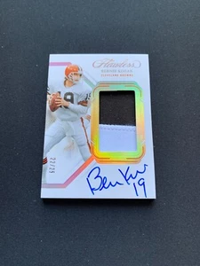 2023 Panini Flawless Bernie Kosar Silver Patch Auto Autograph #/25 Browns - Bild 1 von 2