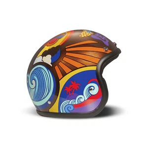 Casco Jet Cafe Racer DMD RETRO Trip - Picture 1 of 5
