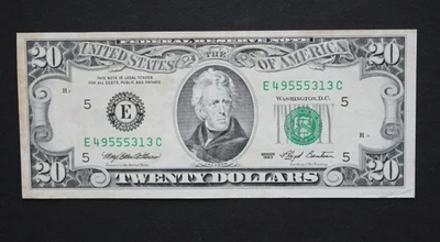 1993 $20 Federal Reserve Note/Richmond/F-2079E/about uncirculated - Image 1 of 4