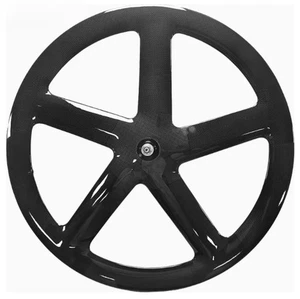 700C 5-spokes Disc/V Brake Carbon Road/Track/Triathlon/Time Trial Bike Wheel - Picture 1 of 11
