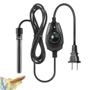 25W Super Mini Aquarium Heater: Adjustable Heater for Small Fish Tank 2-6Gall... - Picture 1 of 6