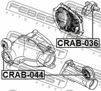 FEBEST 2006-2010 Jeep Commander buje de montaje diferencial CRAB-044 - Imagen 1 de 2