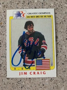 JIM CRAIG AUTOGRAPHED GREATEST OLYMPIANS CARD 1980 MIRACLE ON ICE #33 - Picture 1 of 1