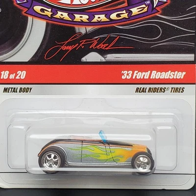 Ford Roadster #18 plateado y negro Real Riders Hot Wheels Larry's Garage '33  Foto 1 de 2