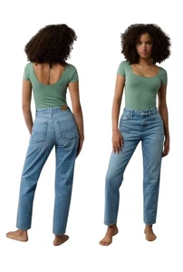 American Eagle Jeans AE Curvy Mom High Waist Strigid Tapered Relaxed 28 x 32 6L - Picture 1 of 5