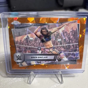 2025 Topps Chrome WWE Sapphire Edition Wren Sinclair Orange /25 - Picture 1 of 2