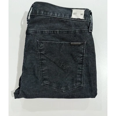 Pantalones de pana súper ajustados Hudson Nico Midrise negros lavados para mujer talla 30 Foto 1 de 4