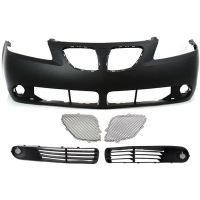 Bumper Cover Kit Fits 2005-2009 Pontiac G6 With Fog Light Holes Primed Front - Image 1 of 4