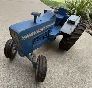 Vintage 1/12 Ertl Diecast Ford 8000 wide front tractor curved fenders blue/white - Picture 1 of 15