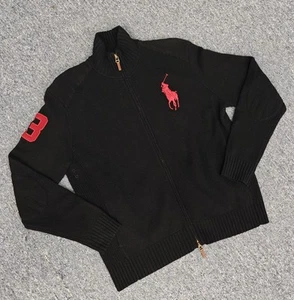 Vintage Polo Ralph Lauren Big Pony 100% Lamb Wool Zip Up Jacket Men's Size XL - Picture 1 of 11