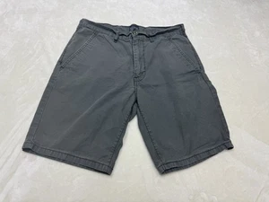 Levi’s Shorts Mens 30 Gray Chino Khaki Flat Front Pockets Casual 9 Inseam - Picture 1 of 14