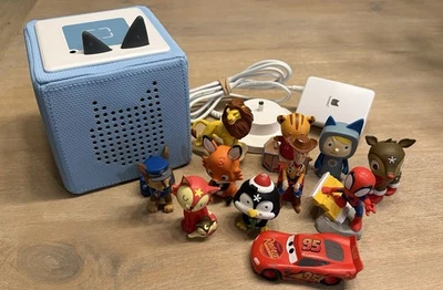 Tonies -  Toniebox Audio Player Bundle with Charger + 12 Toy Figurines - Clean - Image 1 of 4