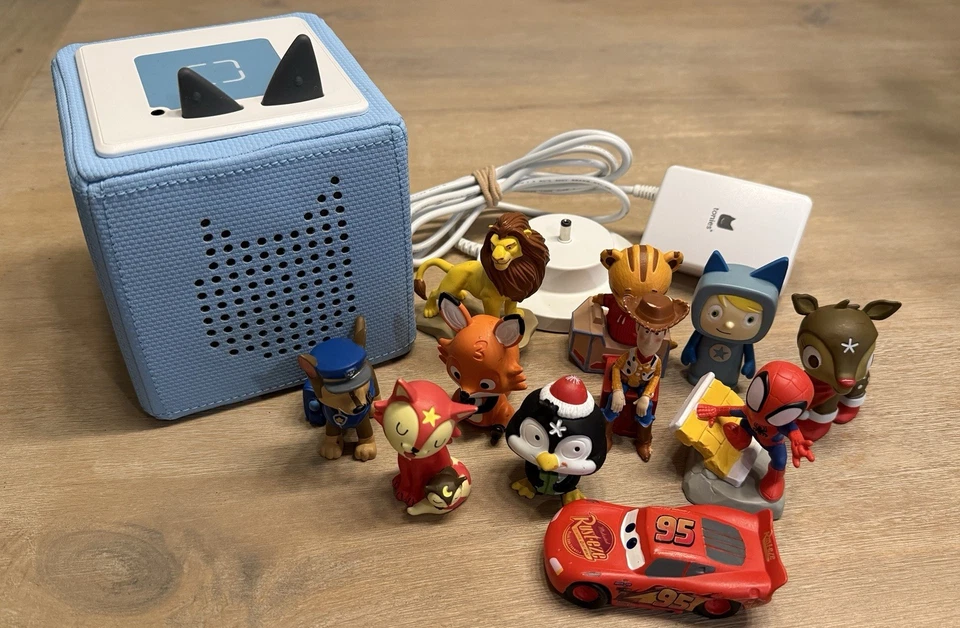 Tonies -  Toniebox Audio Player Bundle with Charger + 12 Toy Figurines - Clean - Image 1 of 4
