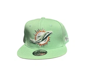 Cappello Miami Dolphins 9Fifty New Era Snapback "Go Fins" verde chiaro Flat Bill - Foto 1 di 6