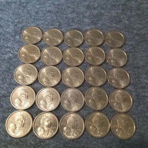 2000-P Sacagawea Native American Golden Dollar Full Roll $25 Some Uncirculated - Picture 1 of 6