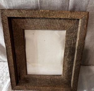 Vintage Rustic Primitive Reclaimed Barn Board Wood Picture Sz 8” X 10” Frame - Picture 1 of 6