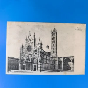 SIENA LA CATTEDRALE - D’EPOCA VIAGGIATA 1928 – CARTOLINA BIANCO E NERO - Picture 1 of 2