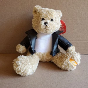 Galerie Stuffed Animal Plush Bear Reese's Black jacket  @ 7.5 inch tall Hershey - Picture 1 of 7