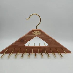 JOS A BANK Estante de corbata de cedro para hombre 2 lados 40 pasadores de latón 15x8 armario percha de almacenamiento - Imagen 1 de 5