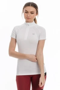 Horseware Ladies Aveen Technical Half Zip Short Sleeve Top - Extra Large - White - Picture 1 of 2