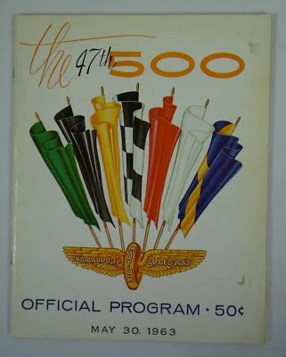 Indianápolis 500 1963 programa Parnelli Jones Watson/Offy Chrysler 300 Sam Hanks Foto 1 de 4