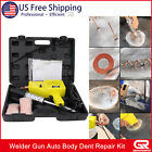 Auto Body Dent Repair Kit 800VA Electric Stud Welder Gun w/ Puller Hammer Yellow