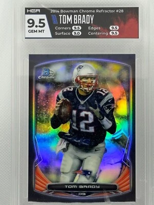 Bowman Chrome 2014 - Black Refractor #28 Tom Brady 104/299 BGS 9 ¡"The Goat"! Foto 1 de 2