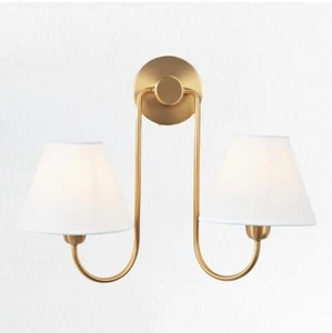 Double Swoop Sconce, Wainwright Double Swoop Sconce Model-2024, 17.5"" w x 9.5"" - Picture 1 of 15