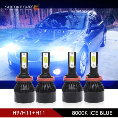 For Car G8 GTO Montana Sunfire LED Headlight H9 H11 Blue High Low Beam Bulbs - Image 1 of 4