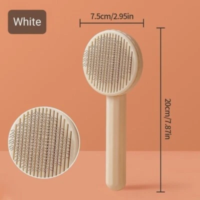 Peine para mascotas cepillo liso autolimpiante para gato perro depilación cepillo de aseo  Foto 1 de 2