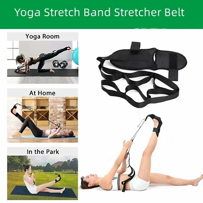 Yoga Band Flexibility Stretch Leg Fascia Stretcher Strap Ballet Gym Trainer US