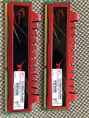 Two piece G. SKILL, 4GB F3-12800CL9D-4GBRL, Total 8GB - Image 1 of 2