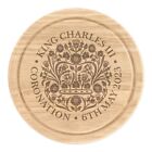 Coronation Emblem King Charles Iii Wooden Chopping Board Board Round 25Cm Gift
