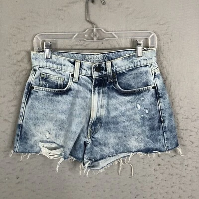 Jeans Arizona Cortos Juniors 5 Azul Envejecido Flor Destruida Bordado Boho Foto 1 de 4