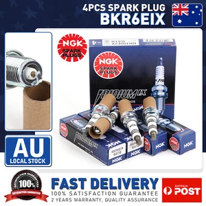 Genuine NGK IRIDIUM SPARK PLUGS x 4 - BKR6EIX STOCK CODE 6418 - Picture 1 of 12