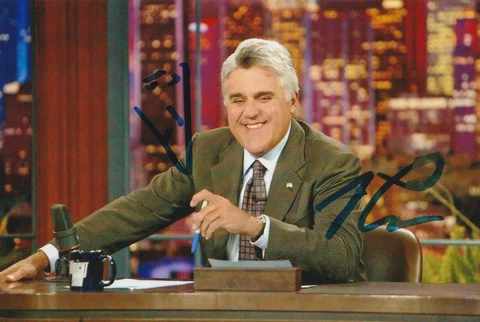 Jay Leno Hand Signed 6x4 Inch Photo Cover