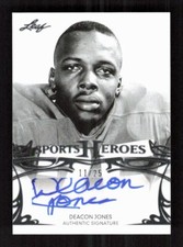 2013 Leaf Sports Heroes #BA-DJ1 Deacon Jones Auto #'d /25