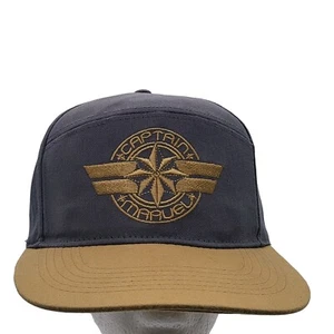 Captain Marvel Snapback Baseball Cap Hat Grey Tan Brim Concept One - Picture 1 of 10